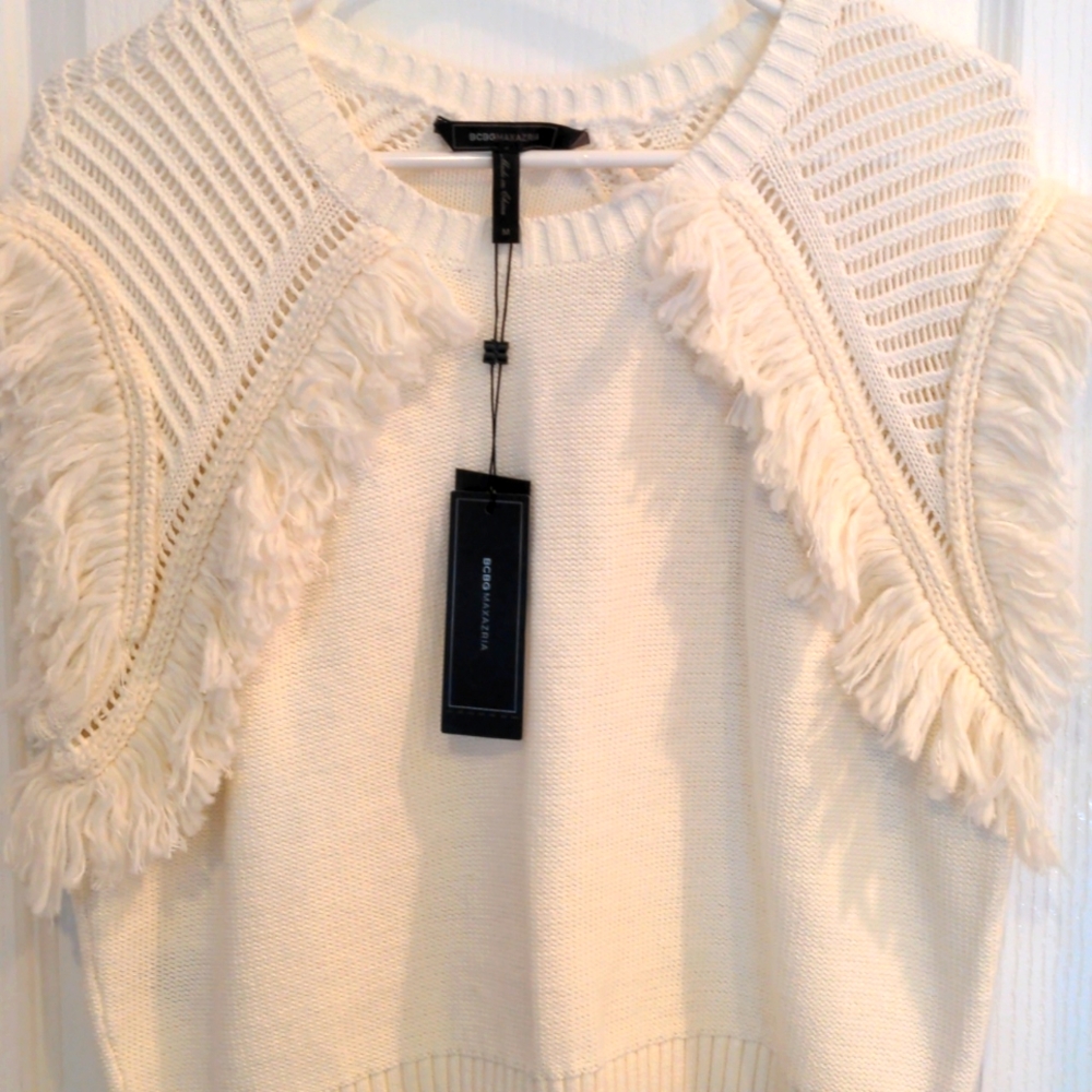 BCBG MaxAzria Ivory Knit Top